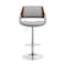 Armen Living Colby Adjustable Gray Faux Leather and Chrome Finish Bar Stool LCCYBAWAGR - alternate 4
